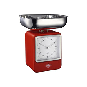 Retro Scale with Clock - Red - Wesco US
